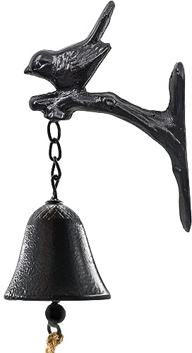 MrMrKura Vogel Windspiel Vintage Metall Vogel Windspiele Outdoor Türklingel Windspiel Glocken Outdoor Hängende Metallglocke für Garten und Terrasse Dekor