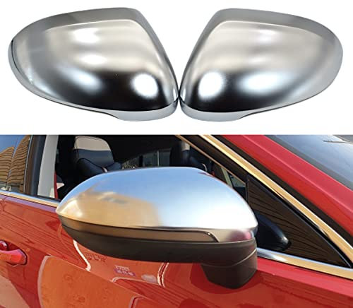Cakievro 1 Paar Auto Spiegelkappen,Rückspiegelgehäuse,Abdeckungen Seitenspiegel,Tür Spiegelkappen für VW Passat B8 CC Arteon R-Chrom Silber