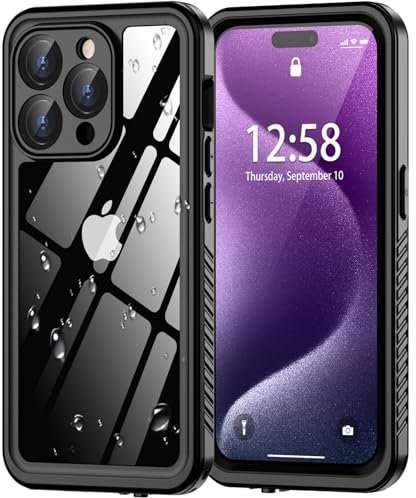 Oterkin for iPhone 15 Pro Case Waterproof, iPhone15 Pro Phone Case with Built-in Screen Protector[12FT Military Shockproof][IP68 Underwater][360°Full Body Sealed Protective] Case for iPhone 15 Pro