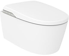 Roca A803104001 - In-Wash® Badge avec In-Tank® - Smart toilet suspendu Rimless avec réservoir intégré avec couvercle et siège chauffant. Prise réseau nécessaire.