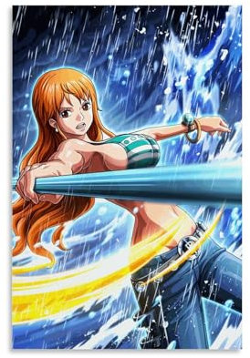 YBRAVO Comic Nami Poster Dekorative Malerei Leinwand Wandkunst Wohnzimmer Poster Schlafzimmer Malerei,Wandkunst Bilddruck Moderne Familienzimmer Dekor 08x12inch(20x30cm)
