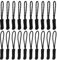 MAXQUU Lot de 20 cordons de fermeture éclair pour fermeture éclair, étiquettes de fermeture éclair, tirettes de rechange pour veste (noir)