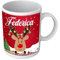 Puzzletee Tazza con Renna Natalizia con Nome Personalizzabile Idea regalo Natale con personalizzazione idea regalo Donna per Lei