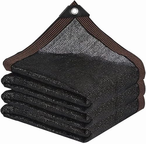 Telo ombreggiante - Rete ombreggiante da Giardino con Occhielli Copertura Parasole Esterna per pergola Piante da Patio Serra Pollaio Nero Tasso di ombreggiatura del 90%(5x5m)