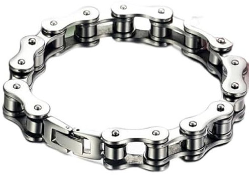Generico Moto Catena Bicicletta Bracciale Uomo Trasmissione Donna FY