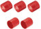 QUARKZMAN 5 Stück Gummi Endkappen 37 mm Kunststoffkappe Gummikappen Schutzkappen Abdeckung Fußkappen für Stuhlbeine Tischbeine Schrauben Bolzen Gewinde Metallstäbe Rohr Zaunpfosten Rot