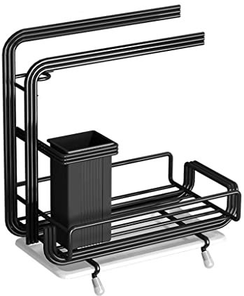 PRGBFNK Estante de Trapo, Suministros de Cocina, Palillos, escurridor, Estante para Platos, Esponja, Estante de Almacenamiento, toallero