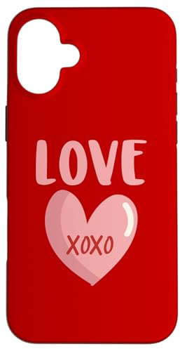 Hülle für iPhone 16 Plus Love XOXO Herz Valentinstag Handyhüllen Valentinstag
