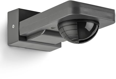 SEBSON PIR Sensor Outdoor IP65 - Surface Ceiling Wall Mounted, Programmable, 20m/360° - Infrared Motion Sensor for LED Lights with 3 Sensors, 3-Wire