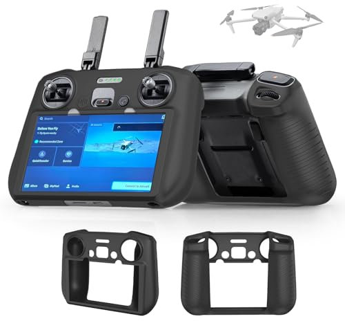 TGHongKy Per Air 3S /Air 3S RC 2 Custodia Protettiva in Silicone per Telecomando per Mini 4 Pro Custodia Silicone Cover per RC 2 Custodia Protettiva Controller Mini 4 Pro Custodia Antiscivolo (Nero)