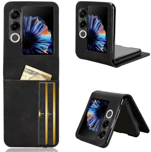 BellaCase Funda ZTE Nubia Flip 2 [Ranura de Inserción de Tarjetas] [Caso Práctico] Compatible con el Teléfono Inteligente ZTE Nubia Flip 2(Negro)