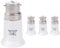 SAUGLAE B22 to E27 Socket Converter (200W Max) - Bayonet to Screw Bulb Adapter for LED/CFL/Halogen Bulbs, Fireproof Housing, Easy-Install Base Converter (4-Pack)