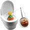 Toilet jouet avec gicleurs à télécommande jouet de toilette avec caca drôle dans des jouets de farce interactifs rechargeables pour un truc, des accessoires d'Halloween, des fournitures de fête
