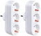 2 Stück Steckdosenadapter, 3 in1 Steckdose, Mehrfachstecker für Küche Büro