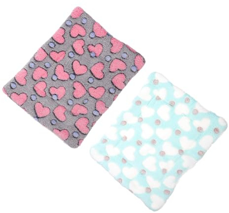 Hamster Warmkissen 2 Stück-pack aus Coral Fleece und Berber Fleece | Wärme für Winter, Tragbar und Bequem, Geeignet für Igel und Eichhörnchen