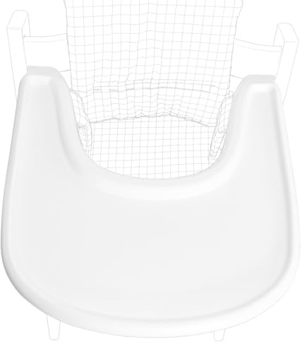 Hochstuhl Essplatte kompatibel mit Stokke Tripp Trapp Stühle, matt schwarz - Hochstuhl Tisch nicht geeignet für Saugtaschen, frei von Bisphenol A. (matt weiß)