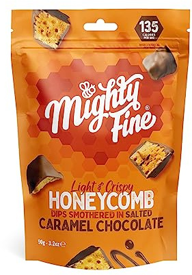 MIGHTY FINE HONEYCOMB Salted Caramel Honeycomb Dips, 90 GR