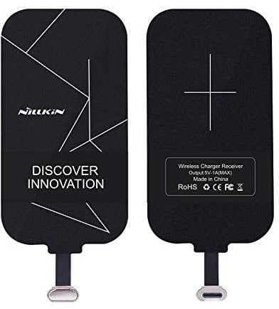 Nillkin Qi Empfänger USB C, Typ C Wireless Ladegerät Empfänger, Wireless Charging Receiver, Qi Wireless Ladegerät Receiver Chip für Oneplus 7 Pro/Huawei P10 Lite und andere kleine Größe USB-C-Telefone