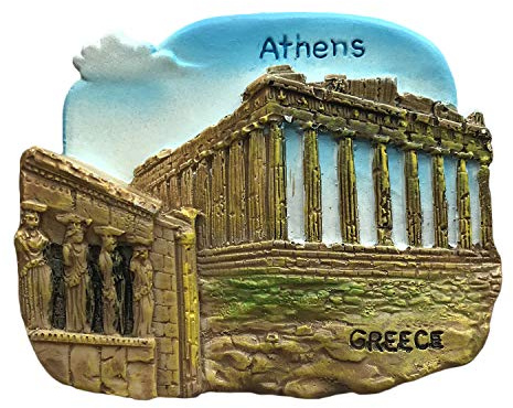 3D-Kühlschrankmagnet, Motiv: Athen, Griechenland, Patti-Tempel, Touristen-Souvenirs, Aufkleber, Dekoration für Zuhause und Küche, Griechenland, Kühlschrankmagnet aus China