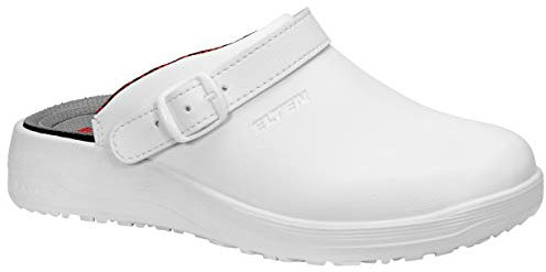 Berufsschuhe ELTEN LINA WHITE ESD OB, Damen, Clogs, leicht, weiß, ohne Kappe - Größe 37