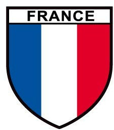 Bearn - Autocollant Drapeau France - Taille : 8 cm - Vinyle - Minimaliste - Résistant aux intempéries et lavages haute pression - Garantie 7 ans