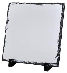 Quadratisches Fels-Fotografie-Bild, Schiefer, Stein, Sublimation, Thermo-Transfer, Wärmepresse, Foto, Kunst, Handwerk, 20 x 20 cm, 1 Stück