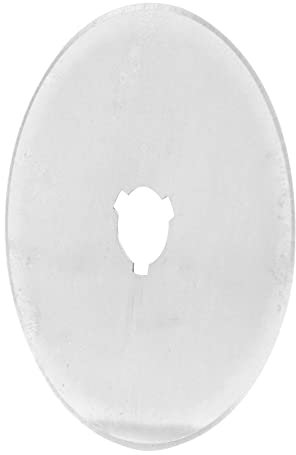 10 Pcs 60 mm Rotary Cutting Blades Silver Alloy Steel Titanium Coated Straight Cutting Rotary Cutter Replacement Blades for Cutting Fabric, Sewing, Leather and Paper