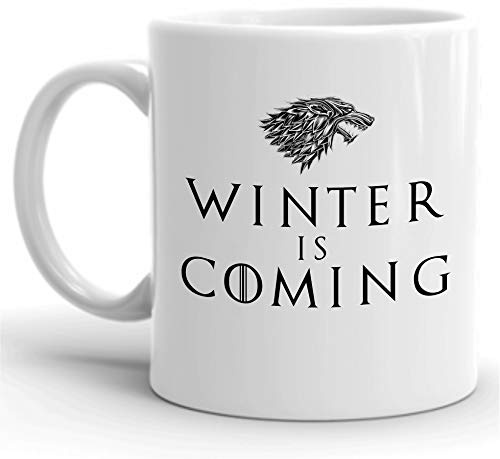 CiderPressMugs Game of Thrones Mug - Winter is Coming - House Stark Shield 11oz Ceramic Mug Gifts for Women Men