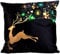 infactory Sofa Kissen: Deko-Weihnachtskissen Rentier mit LEDs, Batteriebetrieb, 45 x 45 cm (Weihnachtskissen mit Beleuchtung, Couchkissen, LED Batterie)