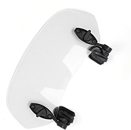 KIMISS Pantalla deflectora Universal para Moto, Ajustable en Altura, protección contra Viento, Compatible con múltiples Modelos, Accesorio Parabrisas
