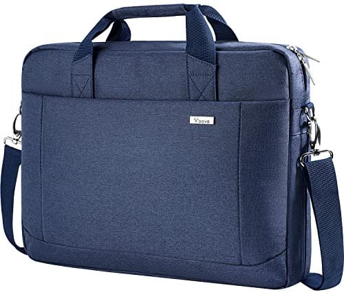 Voova Laptop Bag Case 14 15 15.6 Inch, Computer Sleeve Messenger Bag with Shoulder Strap Expandable Waterproof Business Briefcase for Men Women to Work Travel School, Fit 14-16 Inch Laptop-Blue