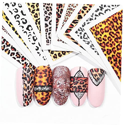 1pc Leopard Nail Art Sticker Animal Wraps Charm Nails Decal Water Transfer Slider Ladies Manicure Diy Decoration Accessory