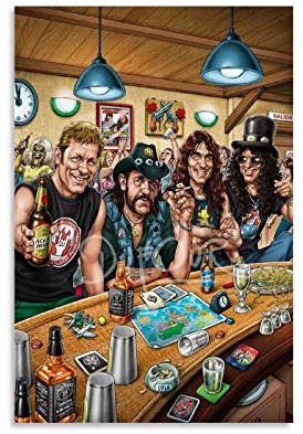 FANFF Bruce Dickinson Lemmy Kilmister Poster Dekorative Gemälde Leinwand Wandkunst Wohnzimmer Poster Schlafzimmer Gemälde 60 x 90 cm