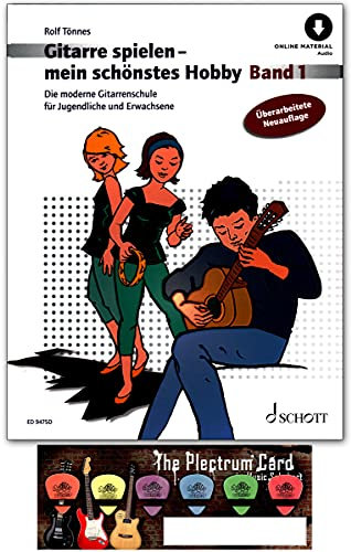 Gitarre spielen - mein schönstes Hobby Band 1 - mit Online-Material und Dunlop Plektrum Set - als Geschenkidee hervorragend geeignet (Platz für eine individuelle Grußnachricht) - ISBN: 9783795717834