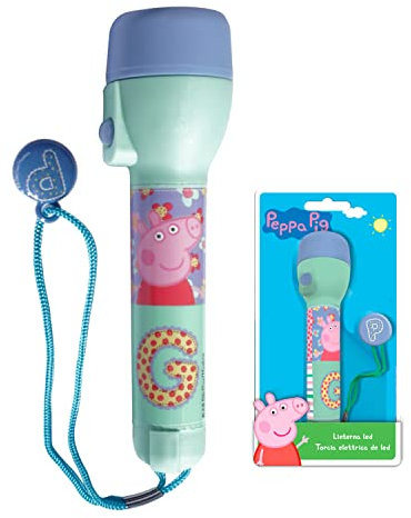 Peppa Pig LED Big Torch Flash Light, Torch for Bright Night, Xmas Gift for Kids, Boys and Girls Size-16cm