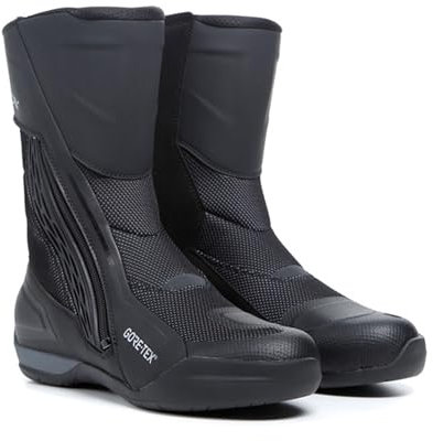 TCX - Airtech 3 GTX, Stivali Touring da Uomo, Stivali da Moto Impermeabili con Membrana Gore-Tex, Tomaia in Tessuto Traspirante e Microfibra, Chiusura con Zip e Velcro, Nero