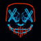 WUJUN Glühende Halloween Maske Lustige Grimasse Cosplay Party Karneval LED Beleuchtung Halloween Masken Draht Licht Dekoration (Rot & Blau)