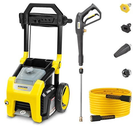 Kärcher K2100PS MAX 2 625 PSI, 3 boquillas de pulverización, depósito de detergente, para Coches, pasillos, revestimientos, terrazas, caudal máximo 7,8 l/m -