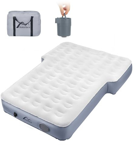 Sokeface Jeep Wrangler Luftmatratze Jeep Matratze mit kabelloser Luftpumpe, Jeep Wrangler Bett, 25,4 cm, SUV-Luftmatratze, Campingbett für Jeep Wrangler JK JKU JL JLU Unlimited 4-Türer Ford Bronco