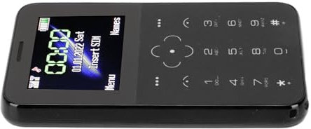 Karten Handy, Ultradünnes Handy, Tragbares Kleines Studenten Backup Tastatur Smartphone, 1,5 Zoll Bildschirm für, Studenten (Schwarz)