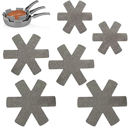 Protector Sartenes, Protectores para Sartenes Y Ollas, 6 Protector De Utensilios De Cocina para Apilamiento, Protectores De Sartenes, Protector Sartenes, Protectores Separadores para Ollas Y Sartenes