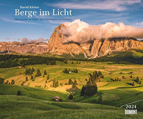 Berge im Licht 2024 - Wandkalender 60,0 x 50,0 cm - Spiralbindung
