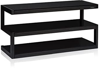 NorStone Esse Noir et Verre Noir - Meuble TV