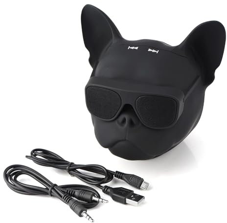 Agatige Tragbarer Bluetooth Box, Bluetooth Lautsprecher wasserdicht, 5.0-Bluetoothchip Tragbarer Hundeförmiger Stereo-Sound-Musik-Player, Kabelloser Bluetooth-Lautsprecher Für Draußen, Zuhause, Party