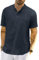LVCBL Mens Cotton Henley Shirts Linen Shirt Men Casual Short Sleeve Summer Hawaiian Shirts Navy 3XL