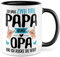Opa und Papa Tasse Geschenk lustig Vater Großvater Vatertag Kaffeetasse Geschenkidee Humor Geburt Enkel Eltern Großeltern Rock Rockfan
