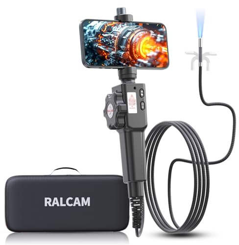 Ralcam Endoskopkamera mit Licht Camera - Inspektionskamera 8.5mm HD1080P Industrial Endoscope mit 8 Adjustable LED Digitales Endoskop 1.5M Halbstarre Kabel, für Android und IOS Smartphone