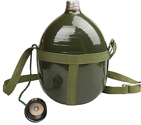 Samuliy Bouteille Militaire en Aluminium Pratique de Grande capacité - Bouteille de, Bouteille d'eau, Gourde, gobelet, Bouteille d'eau de Survie, Bouilloire de Cantine pour Le Camping en Plein