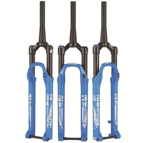 26 27.5 29 Zoll Mountain Front Gabel Federgabel Aus Magnesiumlegierung Für Fahrräder Mountainbikes Vordergabel Konisches Rohr 1-1/2 Federweg 120mm Steckachse 100×15mm (Color : Blauw, Size : 29inch)