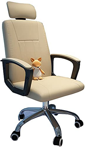 Schreibtischstühle, Tische und Stühle, Lederstuhl mit hoher Rückenlehne, Computerstuhl, Ergonomie, anhebbare Kopfstütze, Sitzlift um 360 Grad drehbar, hält Einer Belastung von 150 kg Stand,